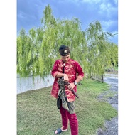 BAJU BUSANA SONGKET KLASIK MELAYU DEWASA (SONGKET BUNGA TABUR) FULLSET SAHAJA