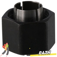 PA-HOME Router Fittings, Silver 1/2" Router Collet Replacement, Durable M19 Steel Black Router Colle