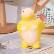 DELMER Squeezing Monkey Toys, Yellow Orangutan Squeeze Vent Gorilla, Monkey Toy Soft Rubber Stretch 