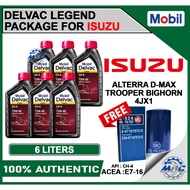 Mobil Delvac Legend 15W40 6 liters for ISUZU ALTERRA D-MAX TROOPER BIGHORN ( 4JX1 ) - ENGINE OIL