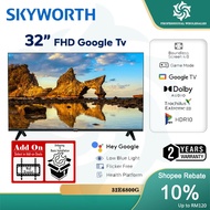 【FREE SHIPPING】Skyworth LED 32/40/43 INCH Google TV - E6800G Series DOLBY AUDIO CHROMECAST BUILT-IN 