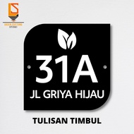 Embossed Acrylic House Number | NR9 Acrylic House Number Plate