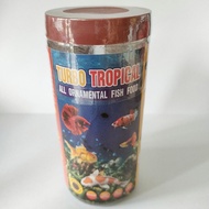 Tropical turbo fish food pellets for small ornamental fish, betta fish, guppy, molly, etc.