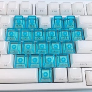 keycaps Made68 Heart Transparent Keycap Original Factory Height with Letter Side Engraved PC Magneti