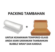 tempered glass ceramic infinix hot 8 / hot 8 lite full cover premium - packing kardus