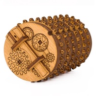 Kryptos - 3D Puzzle box with a secret code - cryptex - money box for cash - 3D puzzle for adults - s