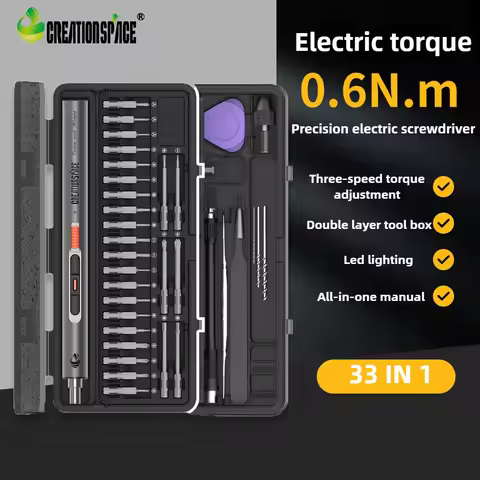 CreationSpace CS0702A/CS0802A Electric Screwdriver Set Mini Precision Screwdriver Set for Electronic