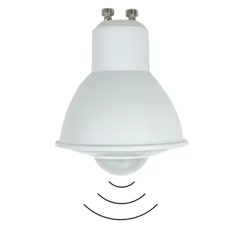 Motion PIR Sensor LED GU10 Bulb 6W 85-265V AC Track Lighting Bulb Commercial Light Courtyard Road Li