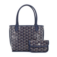 GOYARD ANJOU雙面塗料帆布logo購物包（迷你/海軍藍）_廠商直送