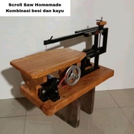 Mesin Gergaji Meja Ukir Kayu dremel moto Scroll Saw Murah Rakitan