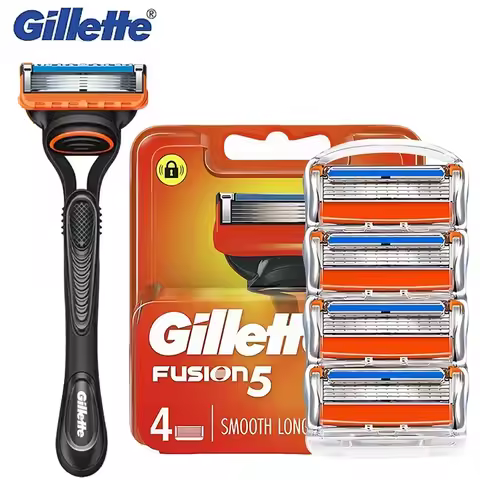 Original Gillette Fusion 5 Men's Razor Blades .5 Layers Safety Manual Shaving Head Anti-Friction Bla