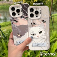 ETERNAL IMD CUTIE CAT STANDING CASE OPPO A96 4G 5G RENO 7 7Z 8 8T 8Z 10 11 11F 12 12F CASING
