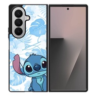 Custom Hybrid Case for Samsung Galaxy Z Fold 7 6 5 4 3 5G Cute Blue Alien Cartoon Style YW0343