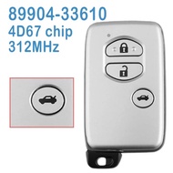 89904-33610 Auto Smart Remote 3B 271451-0310 ASK 312MHz 4D67 Chip Repl