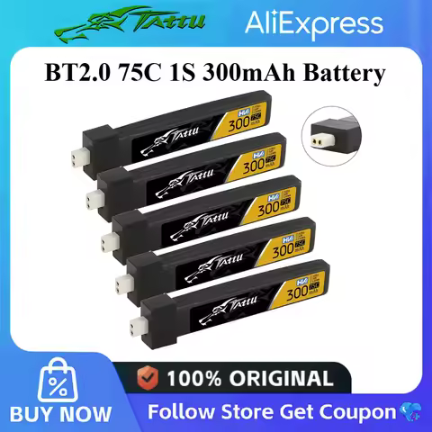 5-12Pcs Upgrade TATTU 75C 1S 300mAh 3.8V Lipo Battery For RC Helicopter Quadcopter FPV Racing Drone 