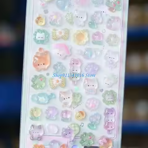 Bubble Decal Resin Decorative Sticker Mini Puffer Sticker Embossed Sticker
