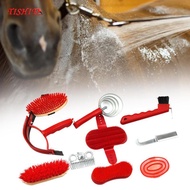 [Bilibili1] 10 Pieces Horse Grooming Kit,Tack Room Supplies,Grooming,Horse Brushes,Equine Grooming B