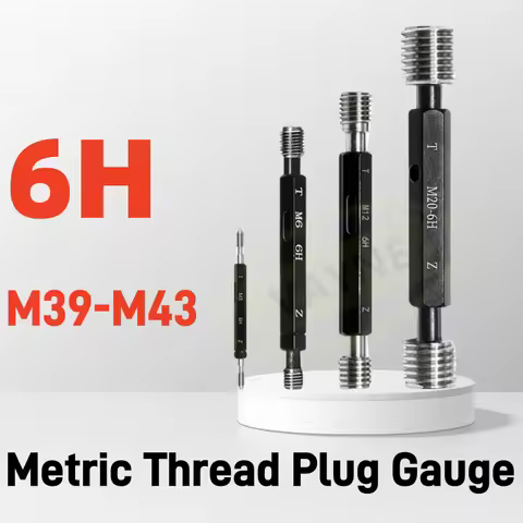 1pcs 6H M39-M43 Steel Mer-cury Gage Metric Fine Thread Plug Gauge High Quality wholesale M39 M40 M41