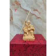 Sun go kong / Monkey sakti / ce tien ta sen Statue - Sitting - Wood - 3 inch / 7 cm - gl