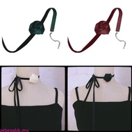 zebeaabb 3D Rose Necklace Silk Satin Collar Necklace Exaggerated Big Flower Necklace Jewelry for Wom