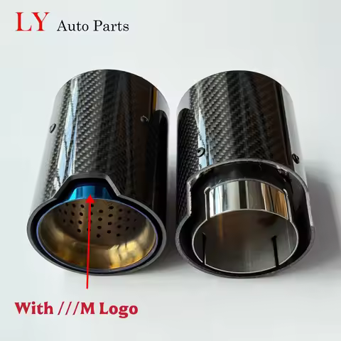 1 Piece Carbon Exhaust Pipe Decorative For BMW F80 F82 F83 F90 M2 M3 M4 M5 M Performance Blue Rear N