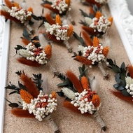 1/2/3/4/6/8/10/12pcs Mini Dried Flower Bouquets, Suitable For Home Tabletop Center Decor, Party Cake