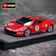 Bburago 1:24 Ferrari 458 Challenge Aloi Model Kereta Sukan Diecast Model Kenderaan Kereta Lumba Loga