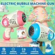 Automatic Electric Bubble Machine LED Lighting and Music Effortless Fun Outdoor Toys