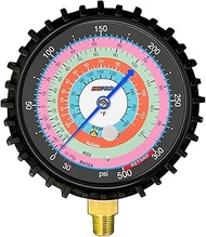 HCPRO G80L2F Low Side Replacement Gauge R410a, R22, R404a, R134a °F 30in.Hg to 500 PSI, 3-1/8 Inch G