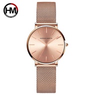 [LOCAL SELLER] Original Woman Ladies Watch Jam Luxury Japan SEIKO Movement Rosegold HANNAH MARTIN