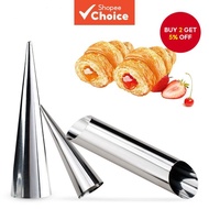 【Ready Stock】Cones Horn Pastry Roll Cream Cannoli  Roll Mold Conical Danish Pastry Croissant Cake Br