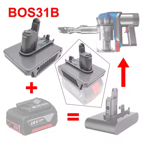 BOS31B Battery Adapter for Bosch 18V Lithium-ion Battery To Compatible for Dyson Type B Vacuum Clean