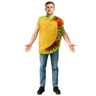 Men’s Funny Taco Costume Halloween Adult Hilarious Mexican Food Mascot Cosplay Outfits Party Carniva
