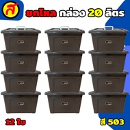 ยกโหล กล่อง 20 ลิตร กล่องเก็บของอเนกประสงค์ ลังใส่ของ สีโมเดิร์น CNN