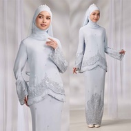 HIJABISTAHUB EMELDA BRIDE KURUNG Baju Kurung Mini Moden beaded lace baju nikah tunang baju raya