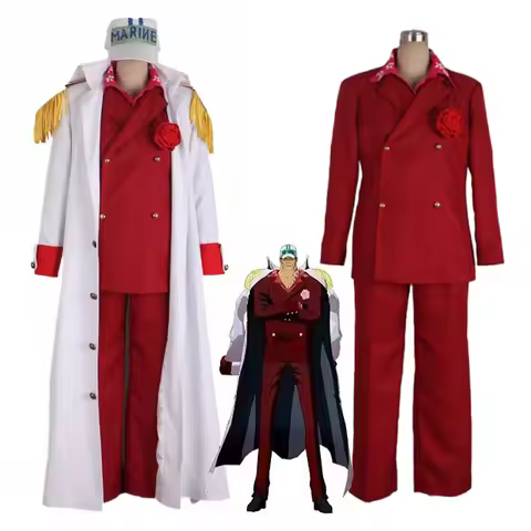Anime Cosplay Costumes Akainu Sakazuki Borsalino Sengoku Halloween Justice White Navy Cosplay Unifor