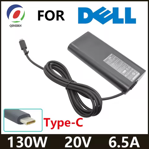 130W 20V 6.5A USB-C Type-C Laptop Adapter Charger For Dell XPS 15 9570 9575 DA130PM170 HA130PM170 HA