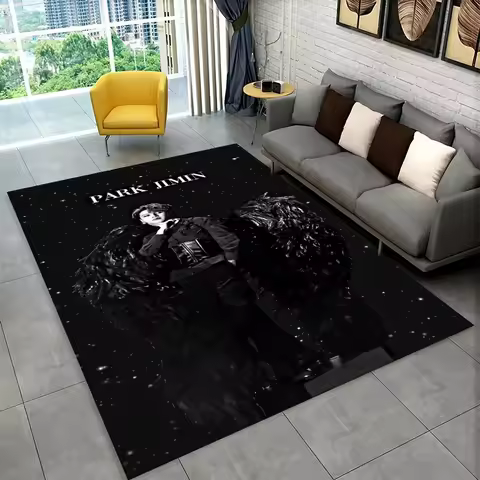 Kpop B-BTS JIMIN Star Carpet Rug for Playroom Bedroom Living Room Sofa Home Decor,kid Area Rug Non-s