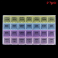 # Ready Stock # 28 Cell Pill Box Whole Month Medicine Organizer Week 7 Days Tablet Storage Case .
