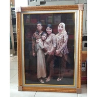 50x70 cm photo printing package + 5cm Gold, Silver, Brown Linen Frame