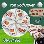Iron Golf Cover (Capybara Series) - Iron Club Golf Stick Protective Cover - 6 PCS Golf Iron Cover