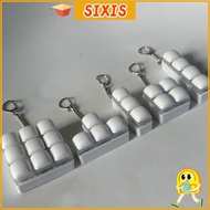 SIXIS Fidget Keychain, DIY Keyboard Keys Button Finger Keyboard Cap,  3/4/9Keys Relief Stress Steame