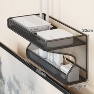 全城熱賣 - 路由器放置架 雙層散熱wifi牆上置物支架 牆壁電視機頂盒 盒子 收納盒