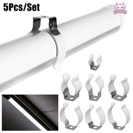 SOONA 5Pcs Spring Terry Clip, With Rubber Protection Fixing Clips Lamp Tube Clip,  Base Tool Clamp H