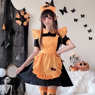 Halloween Adult Costume Pumpkin Skirt Lolita Lolita Dress Japanese Maid Costume cos Performance Cost