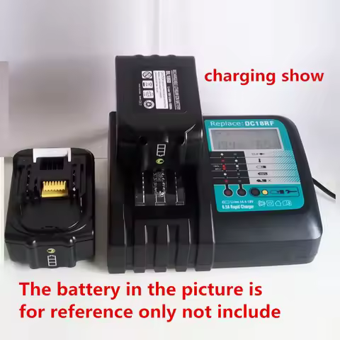 Battery Charger For Makita 14.4V 18V Li-ion battery BL1830 BL1840 BL1850 BL1860 Bl1430 DC18RC DC18RF