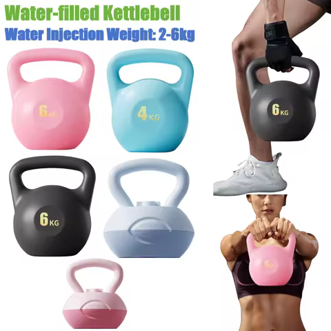 2/4/6kg Water Injection Kettlebell Yoga Fitness Exercise Soft Kettlebell Men Women Hip Deep Squat Mu