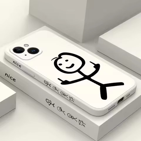 Line Man Phone Case For iPhone 17 17 Air 16 16e 15 14 13 12 11 Pro Max Mini X XR XS Plus Cover