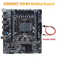 X99H667 DDR4 Motherboard X99 Desktop Support LGA 2011-3 H81/B85 Chip 4X DDR4 RAM M. 2 NVME Gigabit E