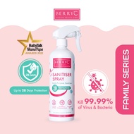 BERRYC Sanitizer Spray ( 500ml ) Perlindungan 28 hari - Penyahjangkitan HFMD & COVID Tanpa Alkohol